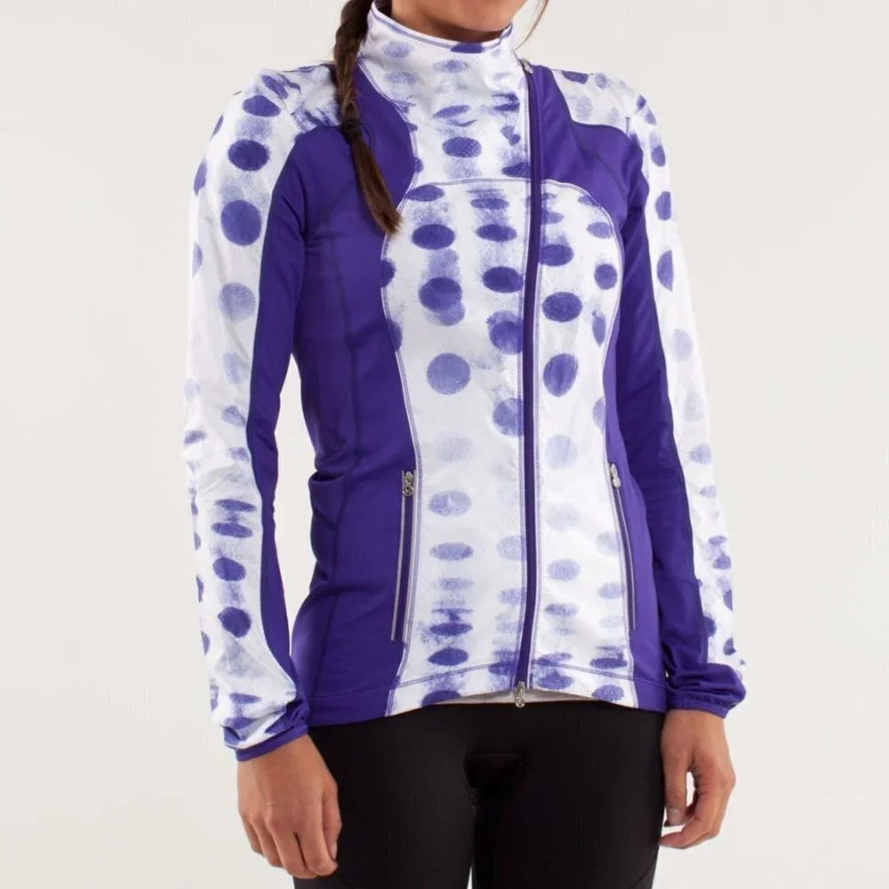Lululemon Presta Packable Shirket Seaside Dot White